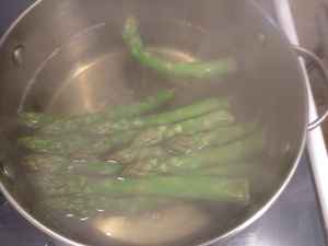 First I blanch them for 30 seconds to 1 minute